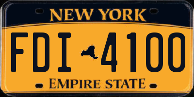 NY license plate FDI4100