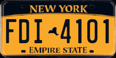 NY license plate FDI4101