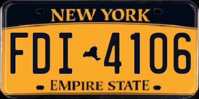 NY license plate FDI4106