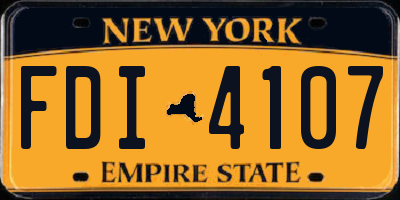 NY license plate FDI4107