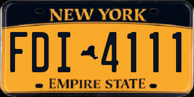 NY license plate FDI4111