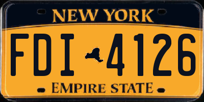 NY license plate FDI4126