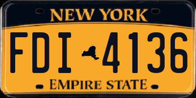 NY license plate FDI4136