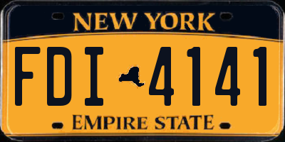 NY license plate FDI4141