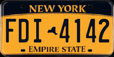 NY license plate FDI4142