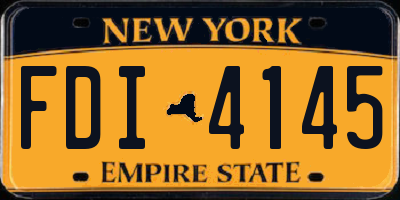 NY license plate FDI4145