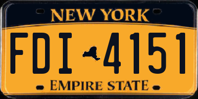 NY license plate FDI4151