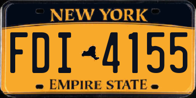 NY license plate FDI4155