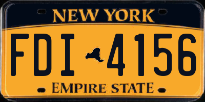 NY license plate FDI4156