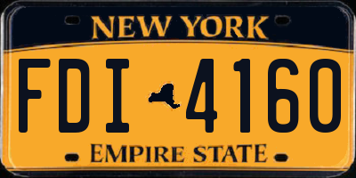 NY license plate FDI4160