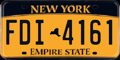 NY license plate FDI4161