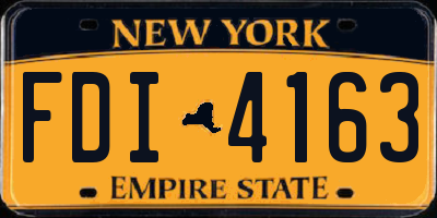NY license plate FDI4163