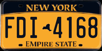 NY license plate FDI4168