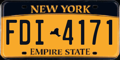 NY license plate FDI4171