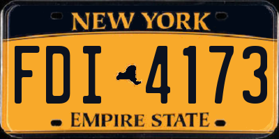 NY license plate FDI4173