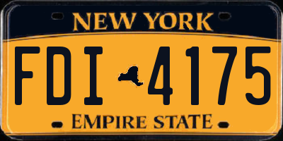 NY license plate FDI4175