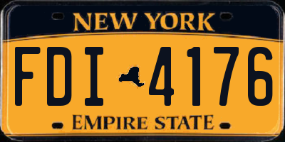 NY license plate FDI4176