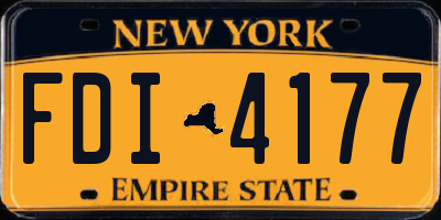 NY license plate FDI4177