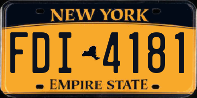 NY license plate FDI4181