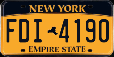 NY license plate FDI4190