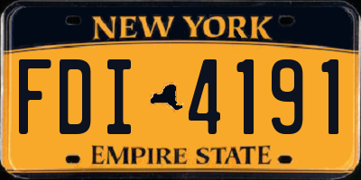NY license plate FDI4191