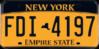 NY license plate FDI4197
