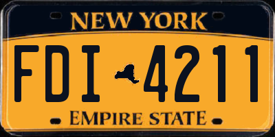NY license plate FDI4211