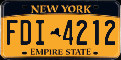 NY license plate FDI4212