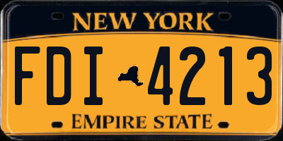 NY license plate FDI4213