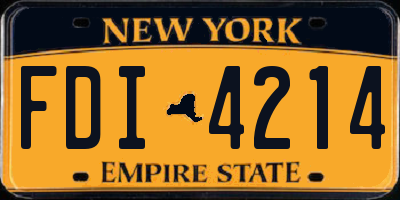 NY license plate FDI4214