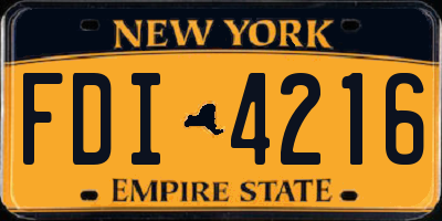 NY license plate FDI4216