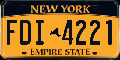 NY license plate FDI4221