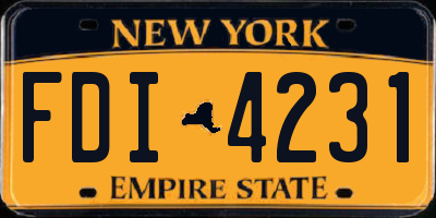 NY license plate FDI4231
