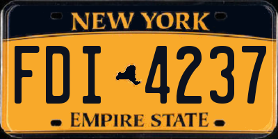 NY license plate FDI4237