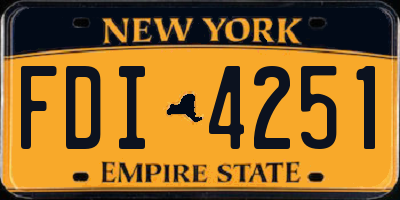 NY license plate FDI4251
