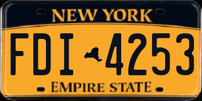 NY license plate FDI4253