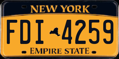 NY license plate FDI4259