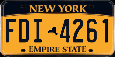 NY license plate FDI4261