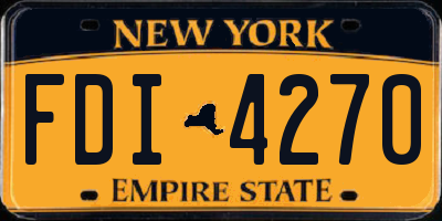 NY license plate FDI4270