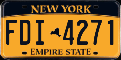 NY license plate FDI4271