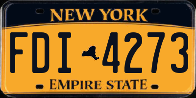NY license plate FDI4273