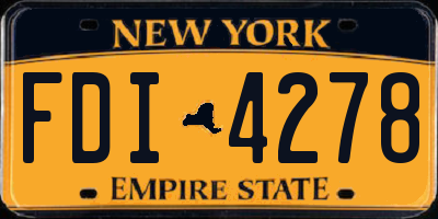 NY license plate FDI4278