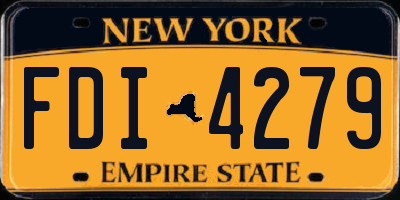NY license plate FDI4279