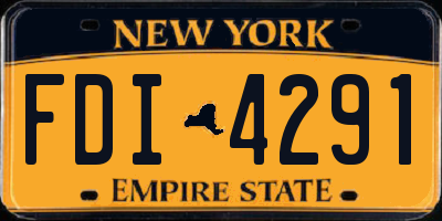 NY license plate FDI4291