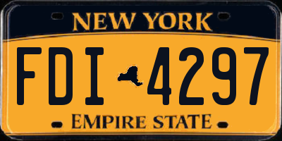 NY license plate FDI4297
