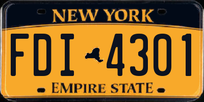 NY license plate FDI4301