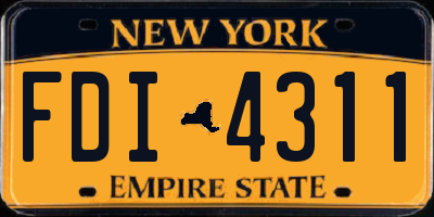 NY license plate FDI4311