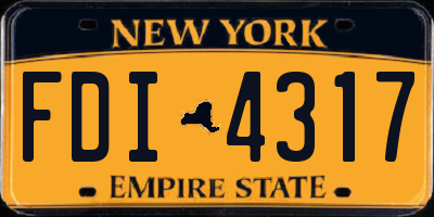 NY license plate FDI4317