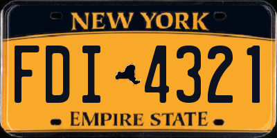 NY license plate FDI4321