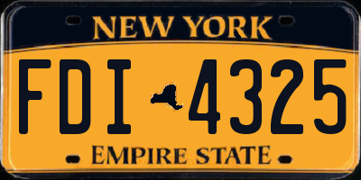 NY license plate FDI4325